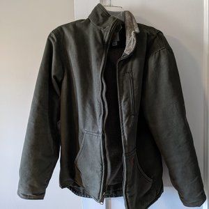 Carhartt Green Sherpa-lined Canvas Jacket (S)